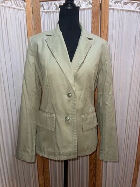 Casual Corner Light Green Tailored Blazer